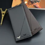 Men's Long Leather Wallet Clutch