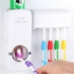Automatic Toothpaste Dispenser & Toothbrush Holder